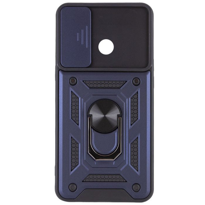 Чохол для xiaomi redmi 10a протиударний з кільцем і шторкою для камери (синій) - Зображення 2