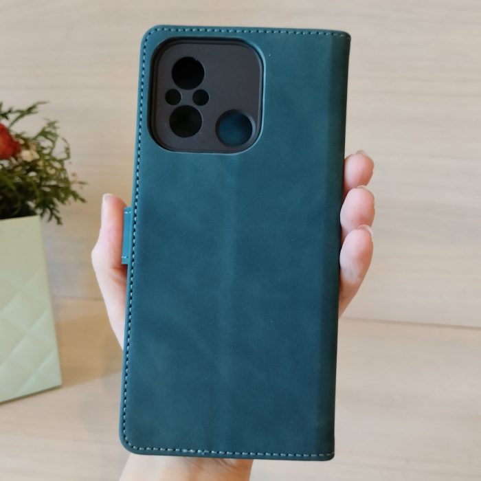 Чохол для xiaomi redmi 12c книжка підставка з візитницею Luxury Leather зелений - Зображення 2