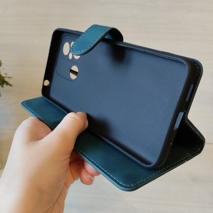 Чохол для xiaomi redmi 12c книжка підставка з візитницею Luxury Leather зелений - Зображення 5