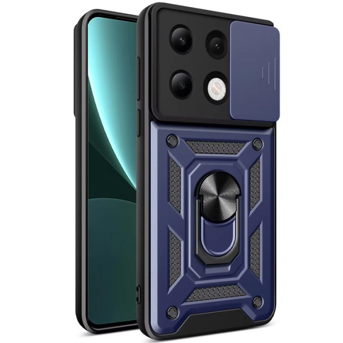 Чохол для xiaomi redmi Note 13 4g протиударний бампер зі шторкою для камери на сяомі редмі нот 13 (синій) - Зображення 2