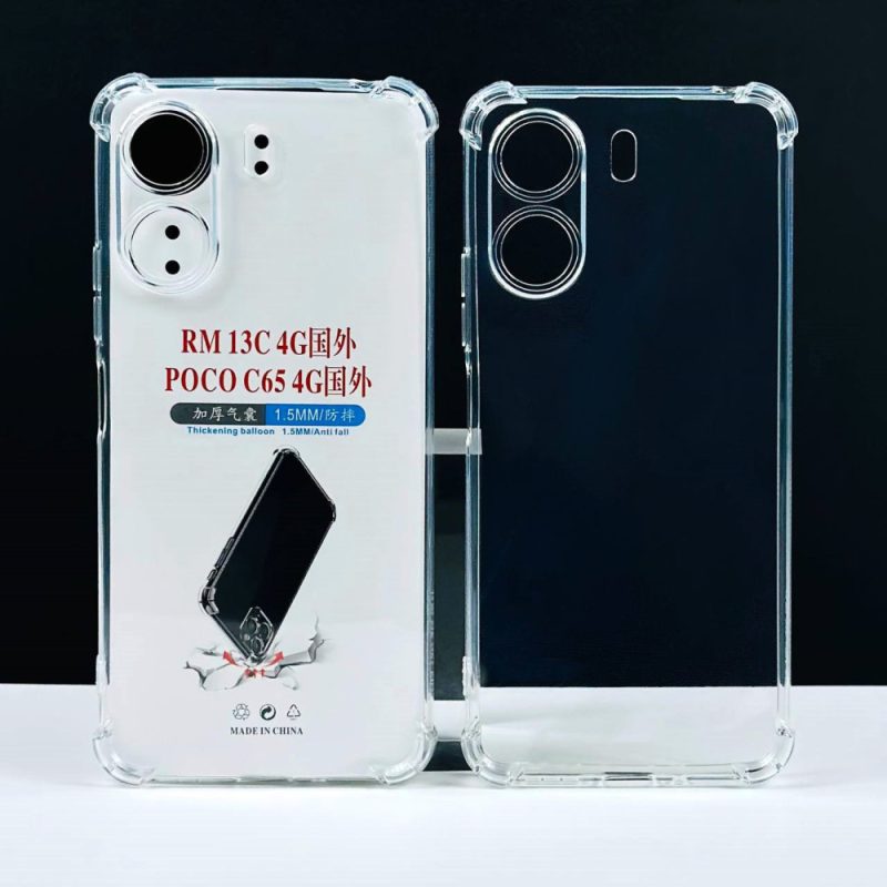 Чохол для Poco c65 силіконовий прозорий з посиленими кутами Silicone Cover Full Camera
