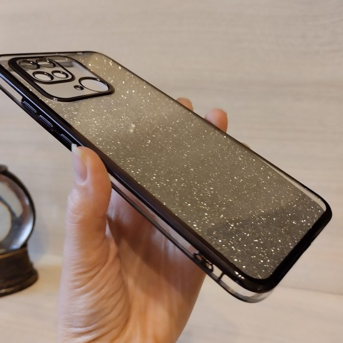 Чохол на xiaomi redmi 10c силіконова жіноча накладка блискучий градієнт сірий - Зображення 6