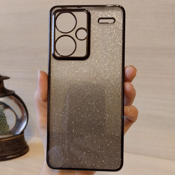 Чохол на xiaomi redmi Note 13 pro plus 5g силіконова жіноча накладка блискучий градієнт сірий - Зображення 2