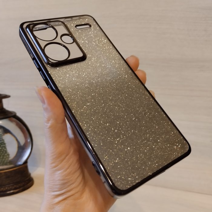 Чохол на xiaomi redmi Note 13 pro plus 5g силіконова жіноча накладка блискучий градієнт сірий - Зображення 5
