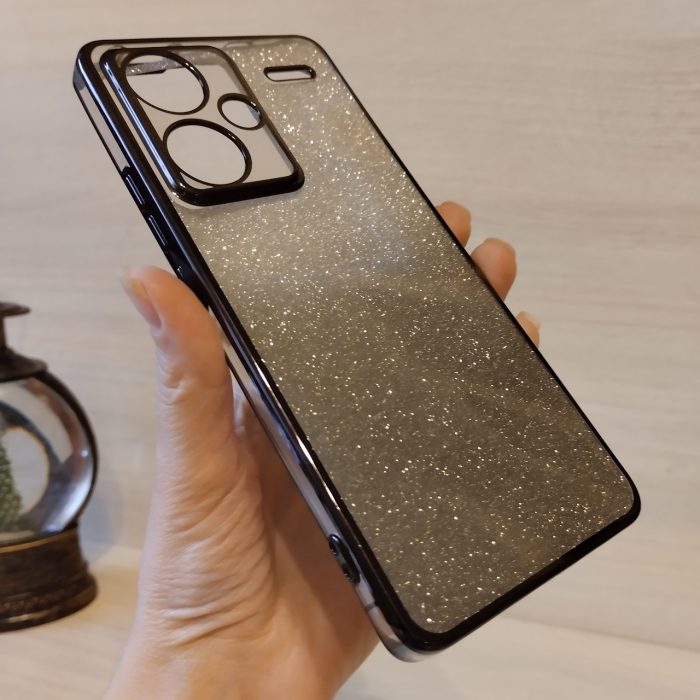 Чохол на xiaomi redmi Note 13 pro plus 5g силіконова жіноча накладка блискучий градієнт сірий - Зображення 4