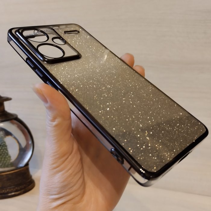 Чохол на xiaomi redmi Note 13 pro plus 5g силіконова жіноча накладка блискучий градієнт сірий - Зображення 6