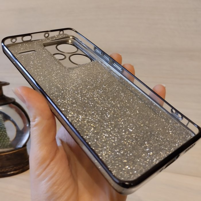 Чохол на xiaomi redmi Note 13 pro plus 5g силіконова жіноча накладка блискучий градієнт сірий - Зображення 10