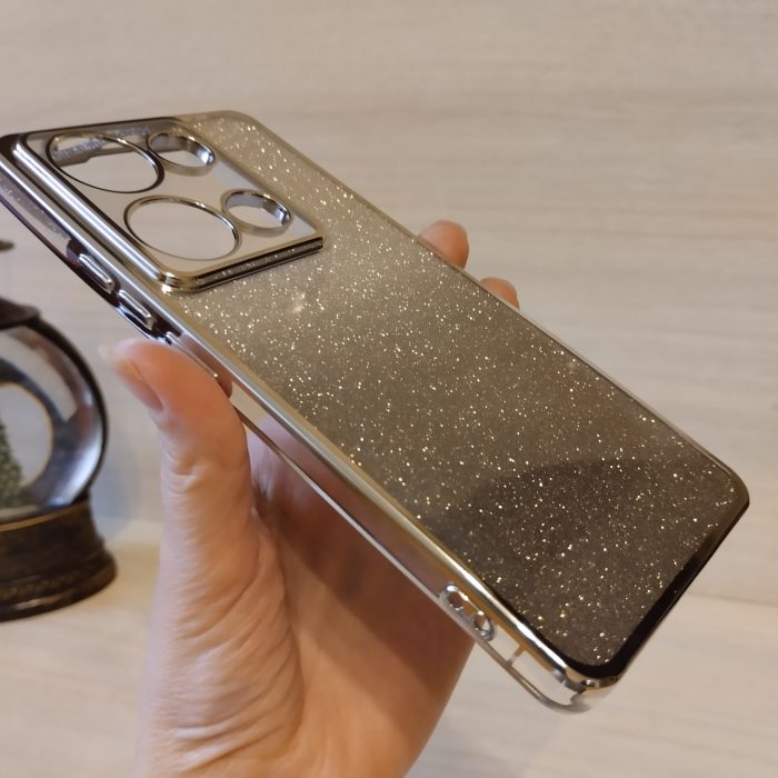 Чохол на xiaomi redmi Note 13 pro 5g / poco X6 5g силіконова жіноча накладка блискучий градієнт сріблястий - Зображення 6
