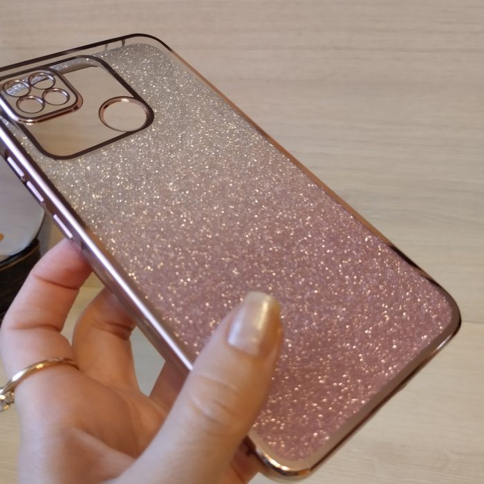 Чохол на xiaomi redmi 9c силіконова жіноча накладка блискучий градієнт рожевий - Зображення 6