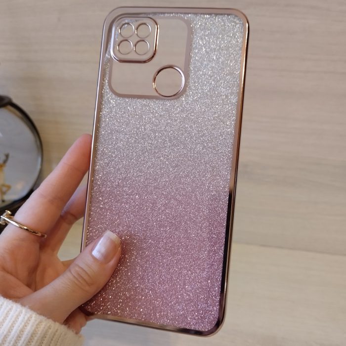 Чохол на xiaomi redmi 9c силіконова жіноча накладка блискучий градієнт рожевий - Зображення 3