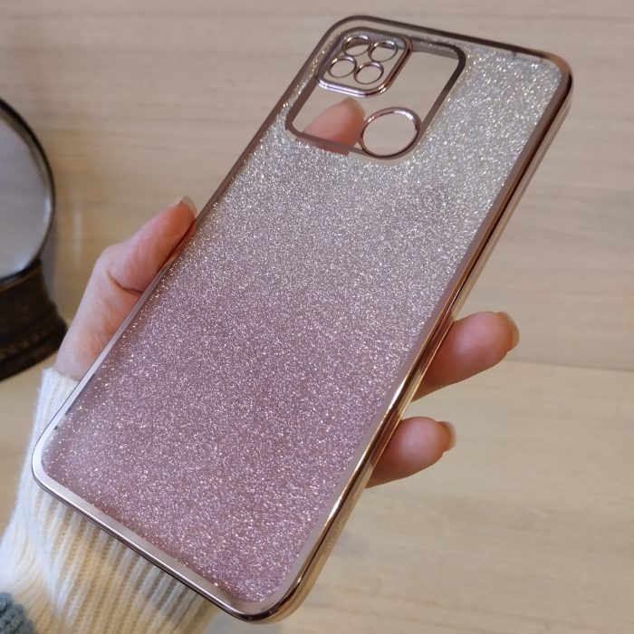 Чохол на xiaomi redmi 9c силіконова жіноча накладка блискучий градієнт рожевий - Зображення 7