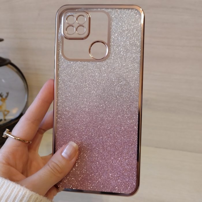 Чохол на xiaomi redmi 10a силіконова жіноча накладка блискучий градієнт рожевий - Зображення 2