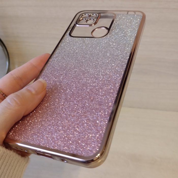 Чохол на xiaomi redmi 10a силіконова жіноча накладка блискучий градієнт рожевий - Зображення 4