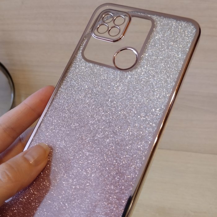 Чохол на xiaomi redmi 10a силіконова жіноча накладка блискучий градієнт рожевий - Зображення 6