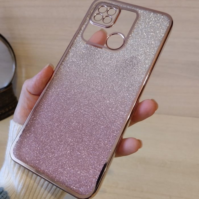 Чохол на xiaomi redmi 10a силіконова жіноча накладка блискучий градієнт рожевий - Зображення 5