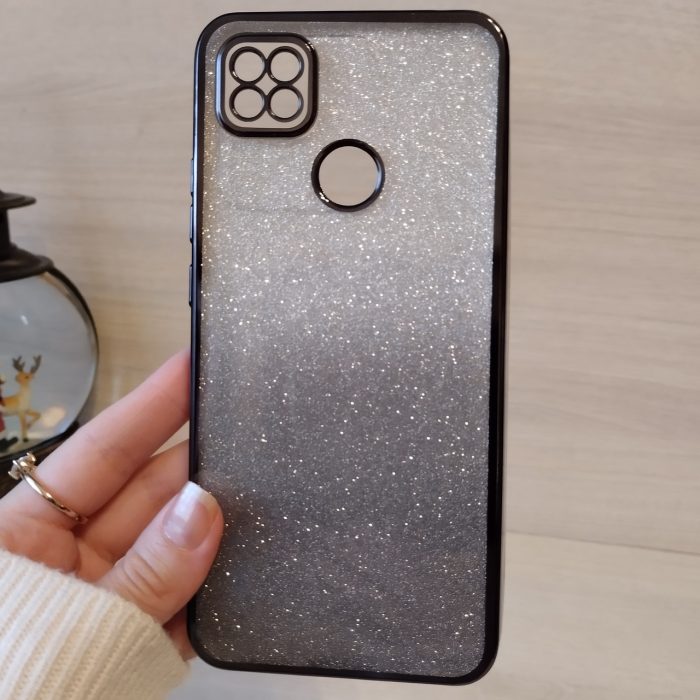 Чохол на xiaomi redmi 10a силіконова жіноча накладка блискучий градієнт сірий - Зображення 3