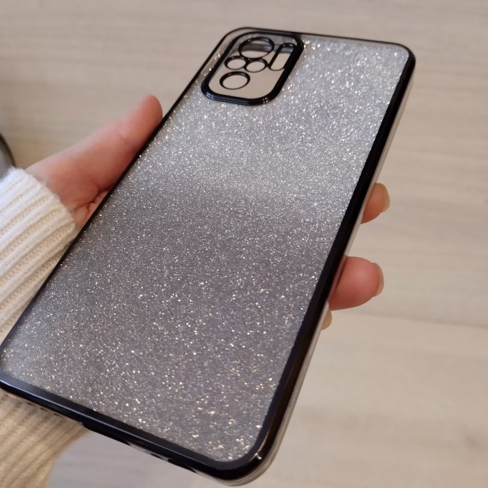 Чохол на Xiaomi redmi Note 10 4g / 10s силіконова жіноча накладка блискучий градієнт сірий - Зображення 7