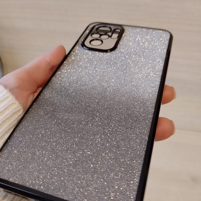 Чохол на Xiaomi redmi Note 10 4g / 10s силіконова жіноча накладка блискучий градієнт сірий - Зображення 8