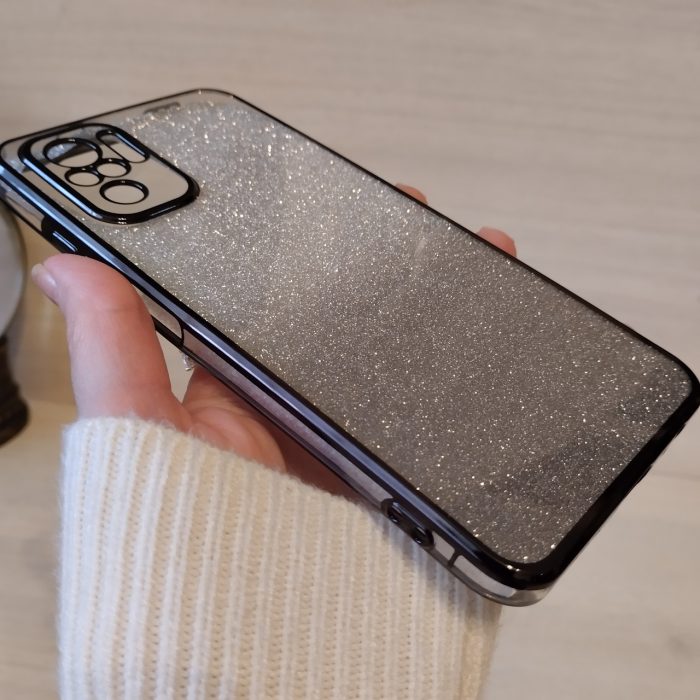 Чохол на Xiaomi redmi Note 10 4g / 10s силіконова жіноча накладка блискучий градієнт сірий - Зображення 5