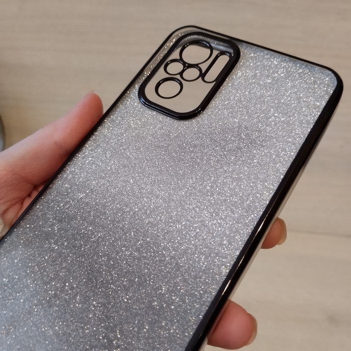 Чохол на Xiaomi redmi Note 10 4g / 10s силіконова жіноча накладка блискучий градієнт сірий - Зображення 10