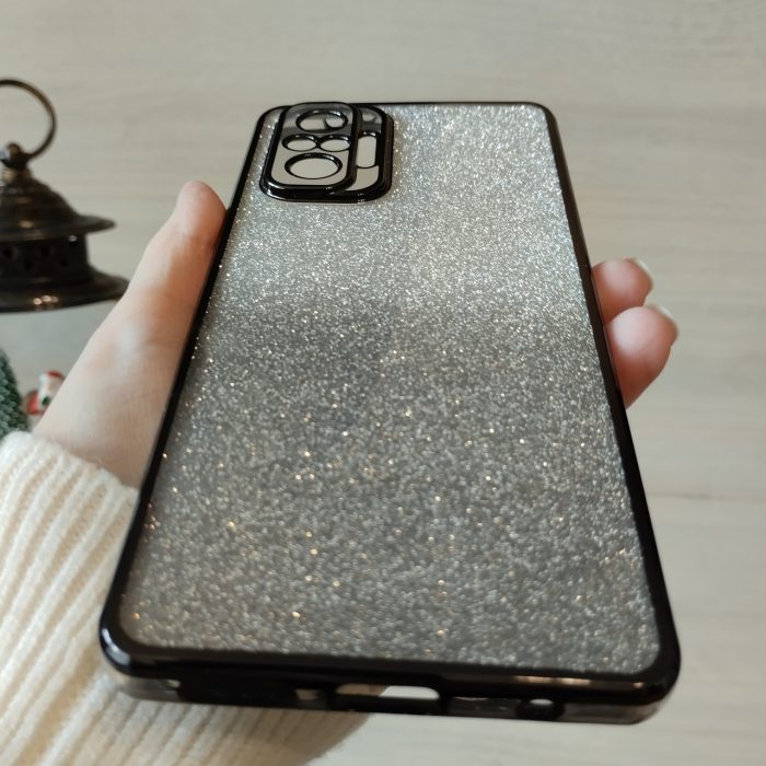 Чохол на xiaomi redmi Note 10 pro силіконова жіноча накладка блискучий градієнт сірий - Зображення 9