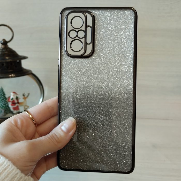 Чохол на xiaomi redmi Note 10 pro силіконова жіноча накладка блискучий градієнт сірий - Зображення 2