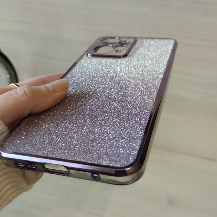 Чохол на xiaomi redmi Note 12 4g силіконова жіноча накладка блискучий градієнт фіолетовий - Зображення 9