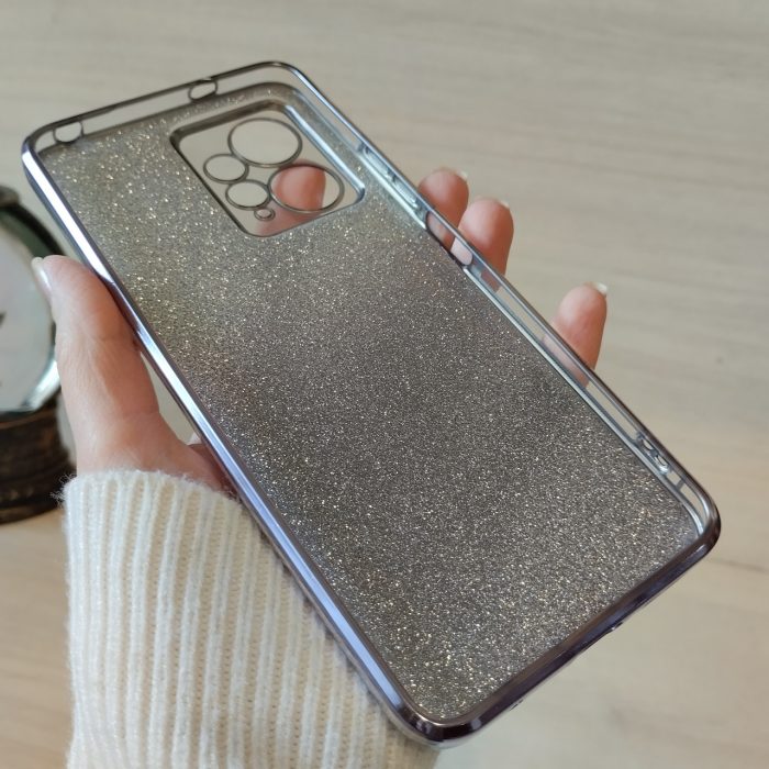 Чохол на xiaomi redmi Note 12 4g силіконова жіноча накладка блискучий градієнт фіолетовий - Зображення 10