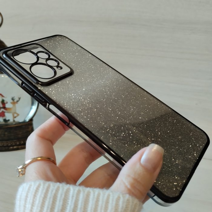 Чохол на xiaomi redmi Note 12 4g силіконова жіноча накладка блискучий градієнт сірий - Зображення 6