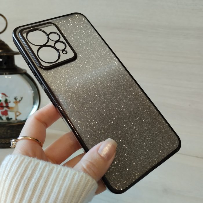 Чохол на xiaomi redmi Note 12 4g силіконова жіноча накладка блискучий градієнт сірий - Зображення 7