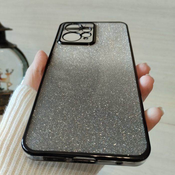 Чохол на xiaomi redmi Note 12 4g силіконова жіноча накладка блискучий градієнт сірий - Зображення 8