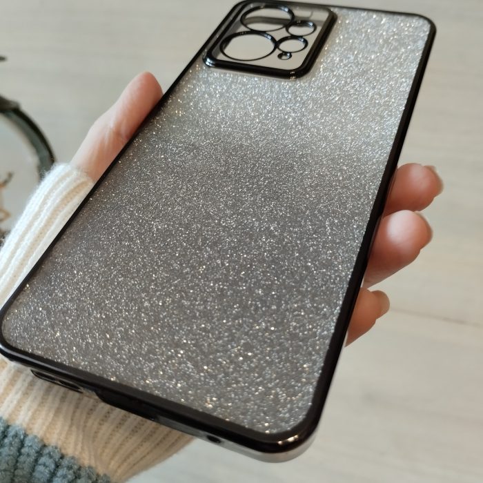 Чохол на xiaomi redmi Note 12 4g силіконова жіноча накладка блискучий градієнт сірий - Зображення 10