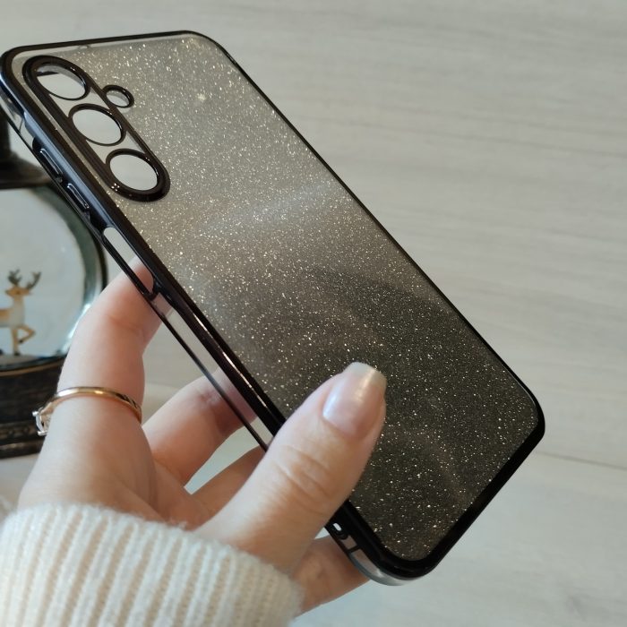 Чохол на samsung a25 силіконова жіноча накладка блискучий градієнт сірий - Зображення 9