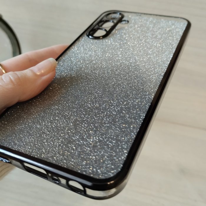 Чохол на samsung a25 силіконова жіноча накладка блискучий градієнт сірий - Зображення 10