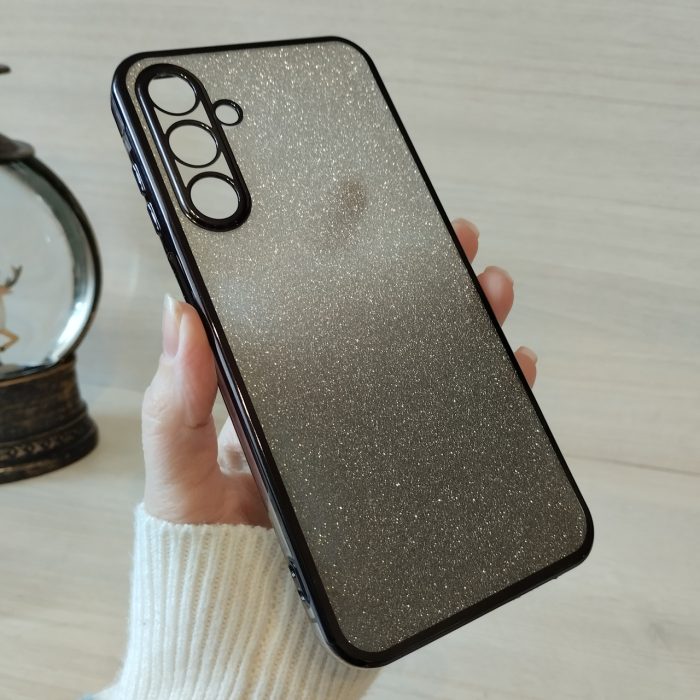 Чохол на samsung a25 силіконова жіноча накладка блискучий градієнт сірий - Зображення 6