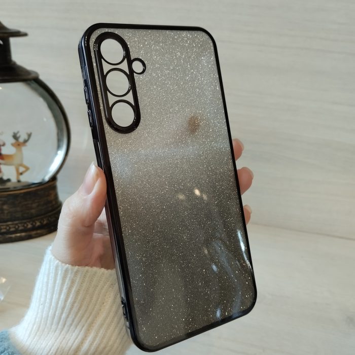 Чохол на samsung a25 силіконова жіноча накладка блискучий градієнт сірий - Зображення 5