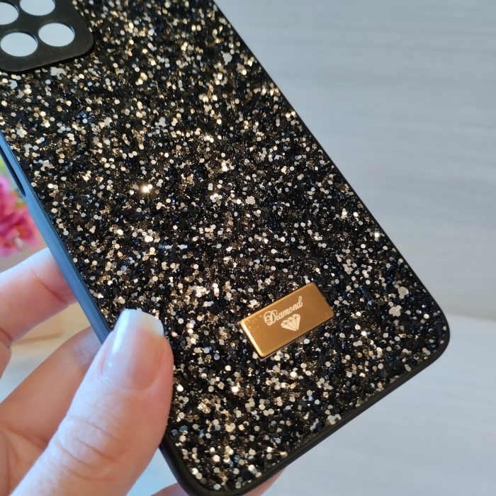Чохол на xiaomi redmi 10 силіконова жіноча накладка блискуча чорний - Зображення 8