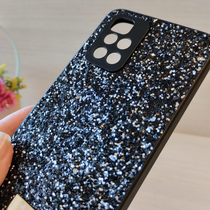Чохол на xiaomi redmi 10 силіконова жіноча накладка блискуча чорний - Зображення 7