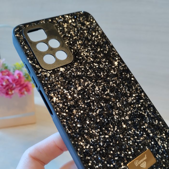 Чохол на xiaomi redmi 10 силіконова жіноча накладка блискуча чорний - Зображення 9