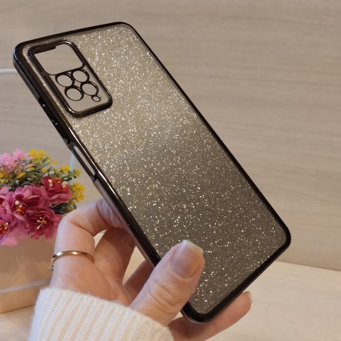 Чохол для xiaomi redmi Note 11 pro жіночий силіконовий блискучий (сірий) - Зображення 5