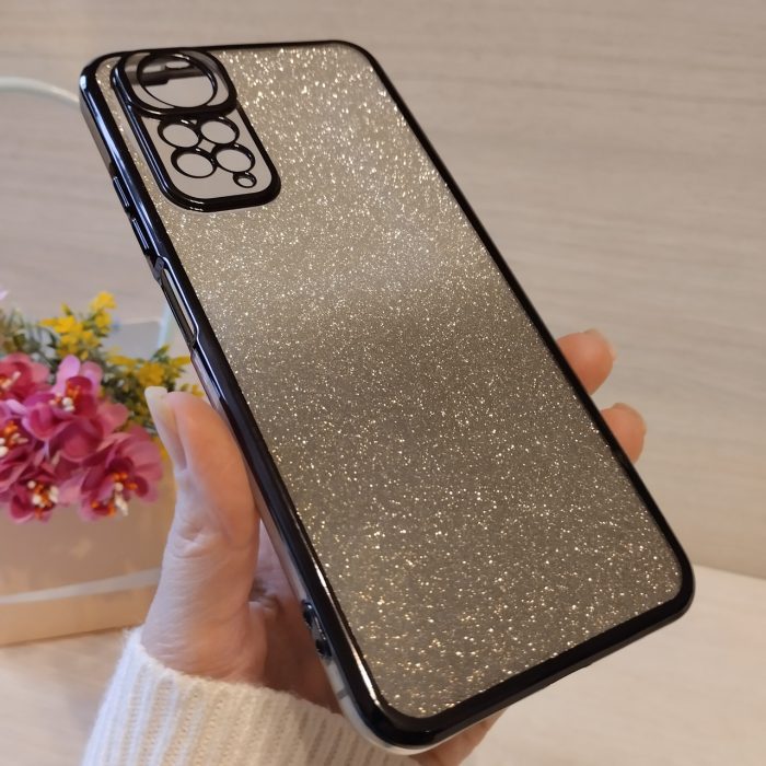 Чохол на xiaomi redmi Note 11 4g / 11s силіконова жіноча накладка блискучий градієнт сірий - Зображення 5