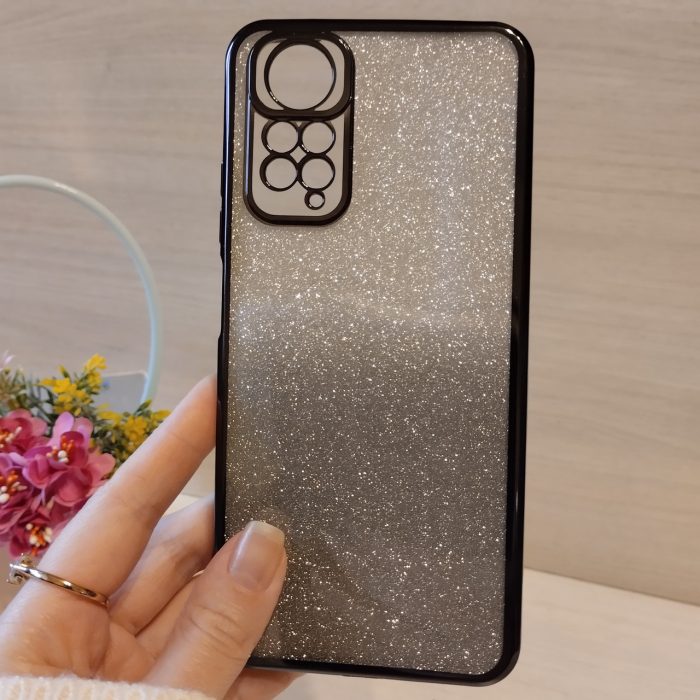 Чохол на xiaomi redmi Note 11 4g / 11s силіконова жіноча накладка блискучий градієнт сірий - Зображення 3