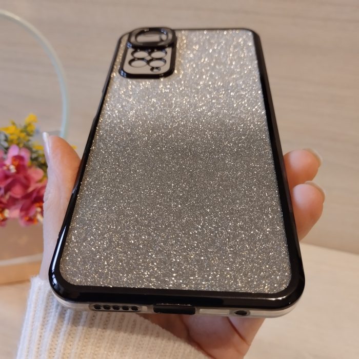 Чохол на xiaomi redmi Note 11 4g / 11s силіконова жіноча накладка блискучий градієнт сірий - Зображення 7