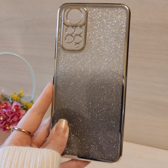 Чохол на xiaomi redmi Note 11 4g / 11s силіконова жіноча накладка блискучий градієнт сріблястий - Зображення 4