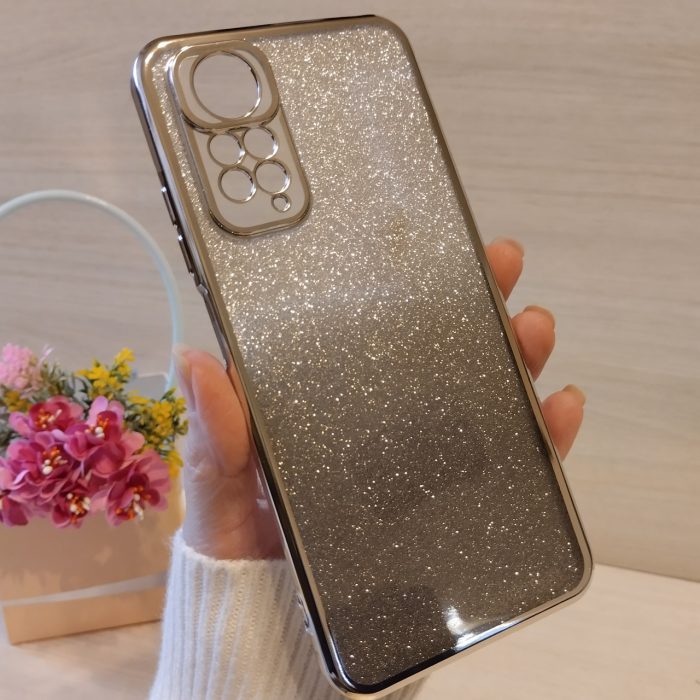 Чохол на xiaomi redmi Note 11 4g / 11s силіконова жіноча накладка блискучий градієнт сріблястий - Зображення 5