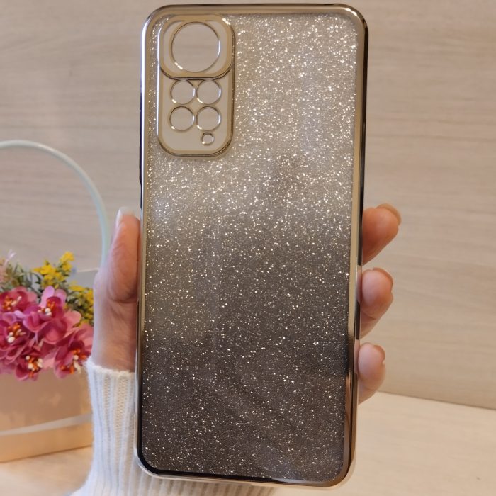 Чохол на xiaomi redmi Note 11 4g / 11s силіконова жіноча накладка блискучий градієнт сріблястий - Зображення 3