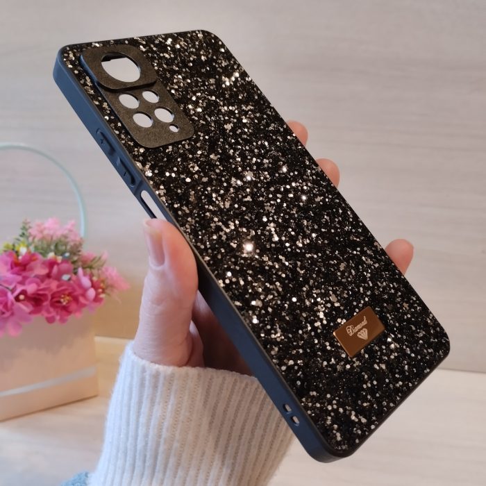 Чехол на xiaomi redmi Note 11 / 11s силиконовая женская накладка блестящая Diamond shine черный - Зображення 7