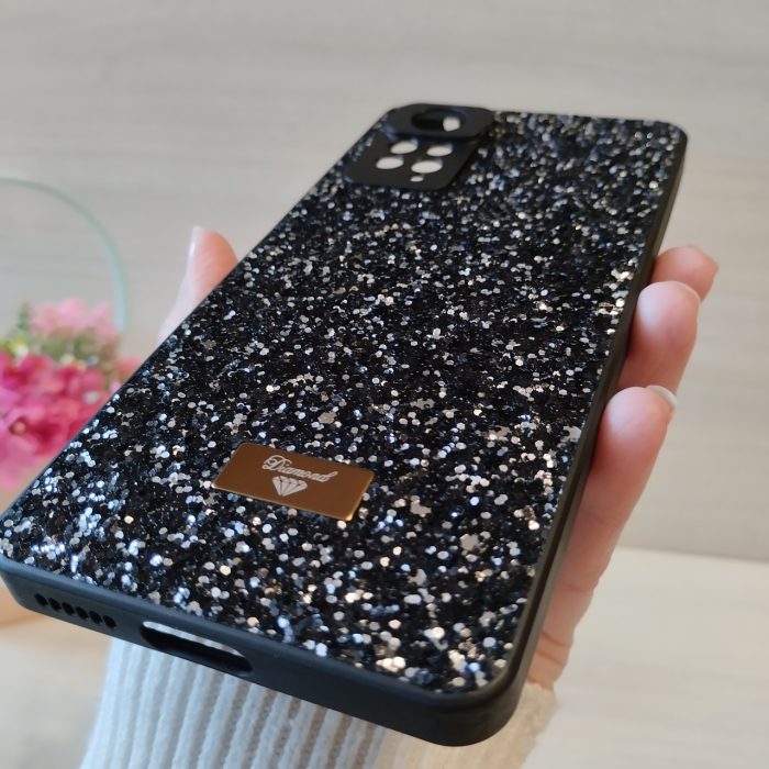 Чехол на xiaomi redmi Note 11 / 11s силиконовая женская накладка блестящая Diamond shine черный - Зображення 5