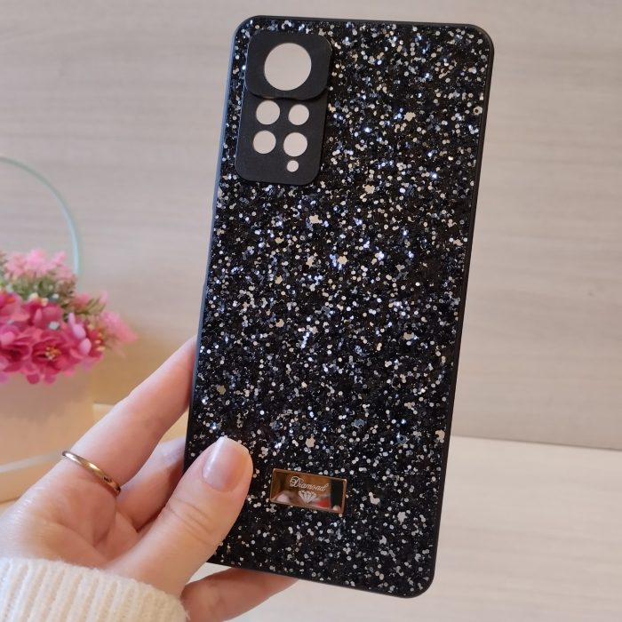 Чехол на xiaomi redmi Note 11 / 11s силиконовая женская накладка блестящая Diamond shine черный - Зображення 3