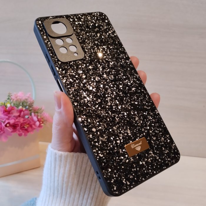 Чехол на xiaomi redmi Note 11 / 11s силиконовая женская накладка блестящая Diamond shine черный - Зображення 8